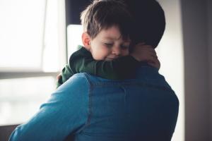 Show Dad nurturing a child