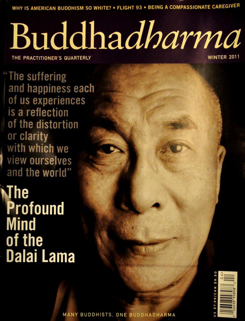 H.H. the Dalai Lama on the cover of Buddhadharma 2011