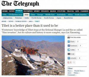 Telegraph: Tibet is a better place