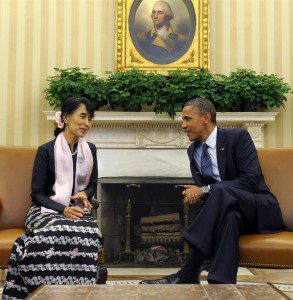 Aung San Suu Kyi and Obama