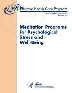AHRQ report on Meditation