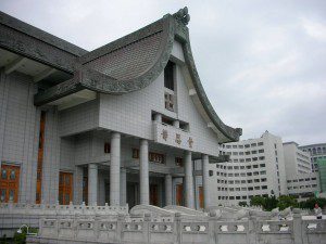 Tzu-Chis-headquarters-in-Hualian-Taiwan-The-main-temple-is-in-the-foreground-while-the-hospital-is-seen-in-the-background.