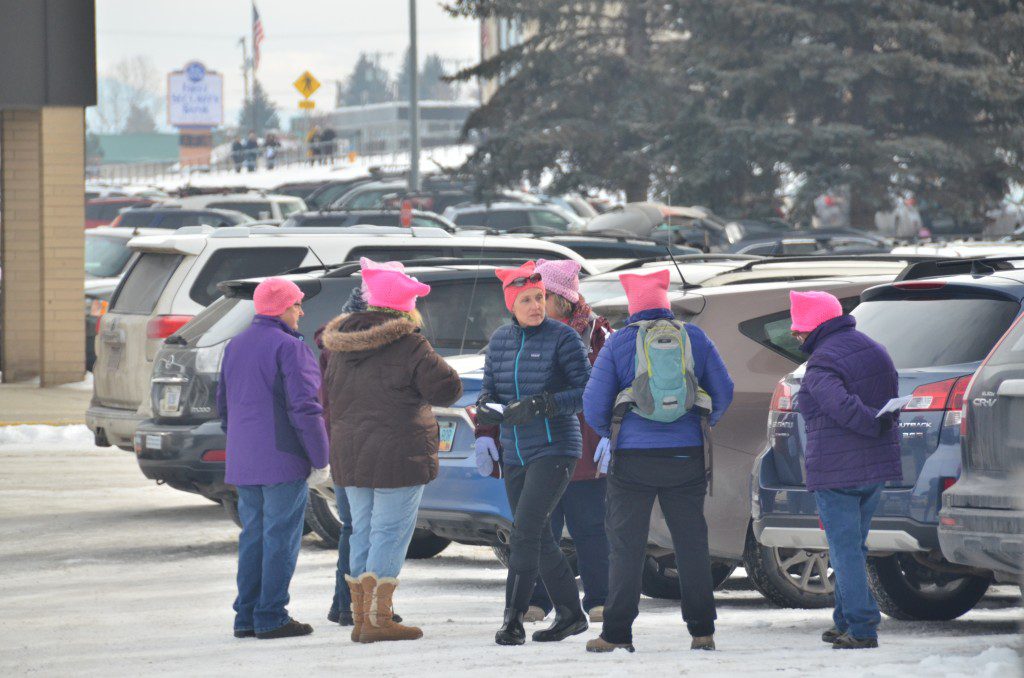 Pussy hats, Preparing to Parade.
