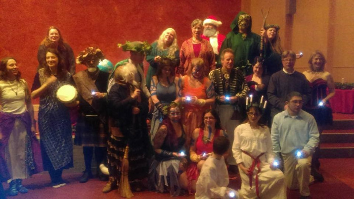 Cast photo from 2015 Circle Sanctuary Yule Pageant