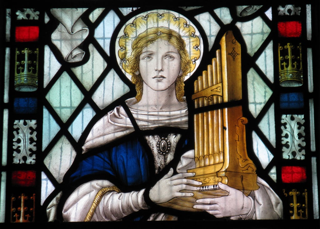 (Saint Cecilia in St Mary The Virgin in Little Wymondley cc Wikimedia Commons)