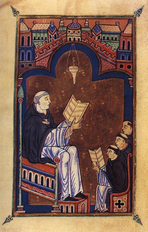 Illumination of Hugh of Saint Victor (circa 1200)