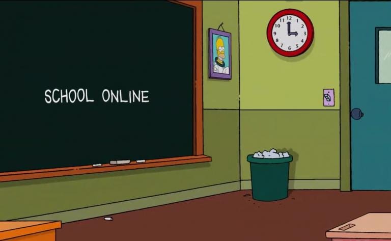 Screenshot from The Simpson’s opening sequence (April 2020)