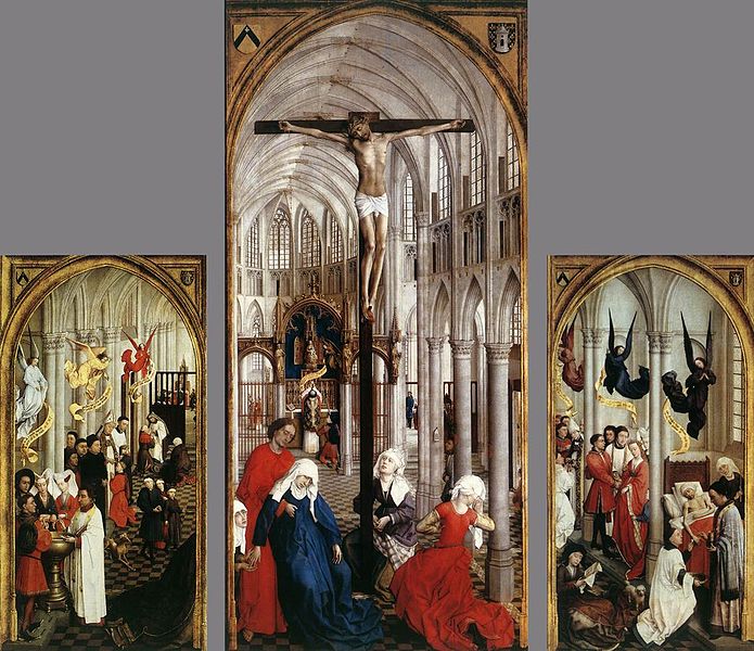 Seven Sacraments Altar Piece (1445-1450),  Rogier van der Weyden.