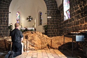 Praying where the Risen Jesus cooked  breakfast for the disciples