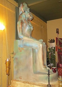 Sekhmet statue in Temple - courtesy of Karen Tate
