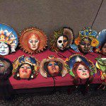 A few masks by Lauren Raines for the Goddess Alive! Performance. Photo © Kishgraphics