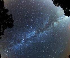 milky way galaxy with perseids