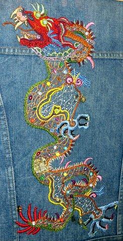 Dragon Embroidery by Liz Fisher.