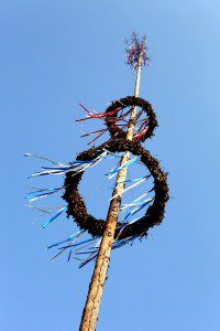 maypole with two garlands