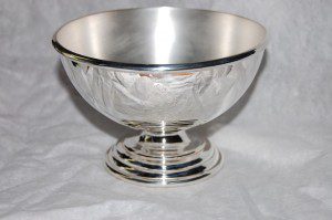 silver bowl with foot, as a chalice