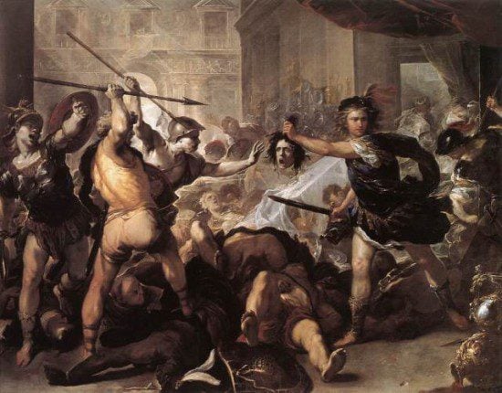 “Perseus Fighting Phineus and his Companions”, Luca Giordano (1670). Source: Wikimedia.