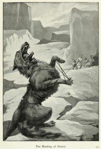 Norse Myths - Binding of Fenrir - Public Domain