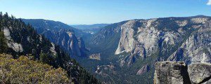 Yosemite Valley as seen from the trail between Taft Point and Sentinel Dome. Picture credit: National Park Service, public domain