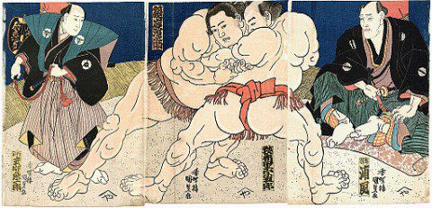 Kunisada Sumo Triptychon circa 1860 - Wikimedia Commons