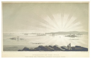 WEBSTER(1830)_2.011_OVERFLOW_OF_THE_NILE._VIEWFROM_THE_PYRAMIDS,_LOOKING_TOWARDS_CAIRO