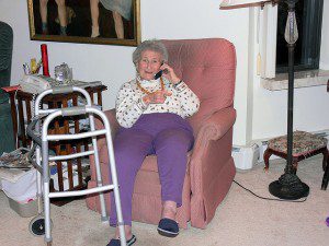 Grandma on my phone. Photo by Jessica Merz (cc) 2005.
