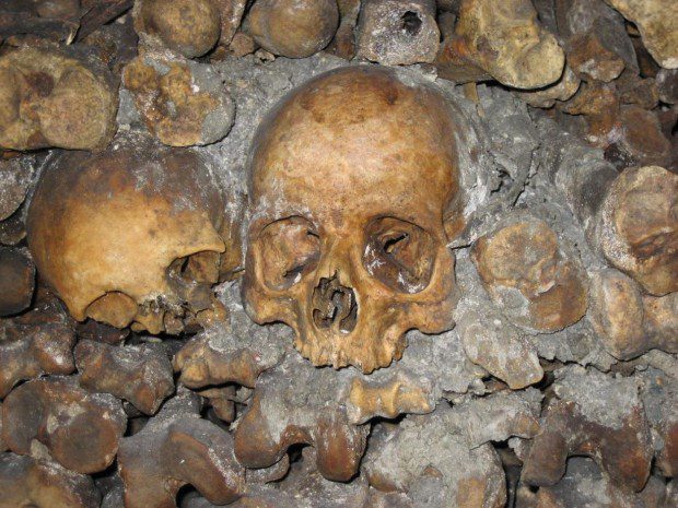 Catacombs of Paris – Photo taken by Allison Ehrman on her honeymoon. A fun time was had by all.