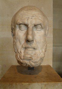 Portrait of the Stoic philosopher Chrysippus, 2nd century AD, Louvre Museum, photo by Carole Raddato (cc) 2012.