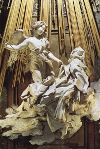 Pierced by a flaming arrow. sculpture by Bernini