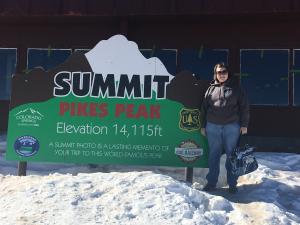 me at the summit of Pikes Peak