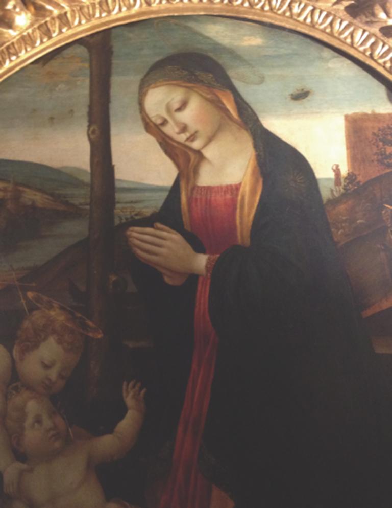 virgin mary painting ufo