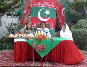 Imran Khan Imran Khan with women from the PTI chapter in Islamabad