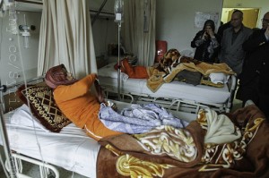 Women injured in the fighting in Homs. Image via Women News Network.