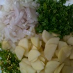 Pakora ingredients: vegetables