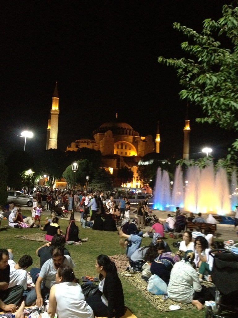 Iftar picnics outside the Hagia Sophia