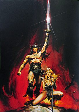 Conan the Barbarian movie poster art, used under fair use