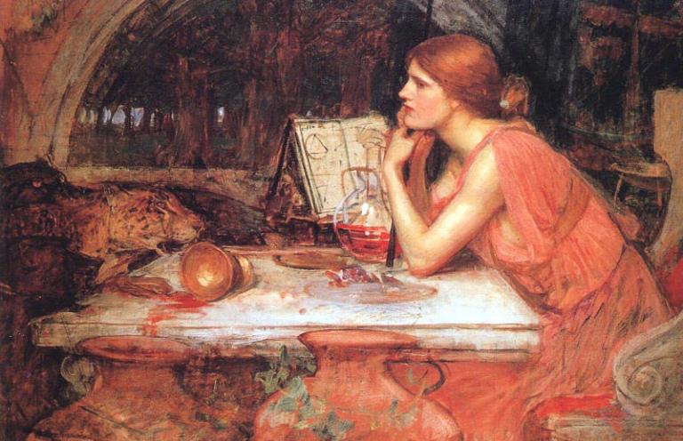 The Sorceress, John William Waterhouse, via Wikimedia Commons