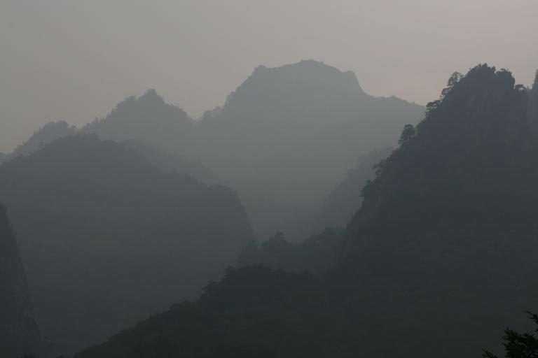 Mountains in the morning mist
