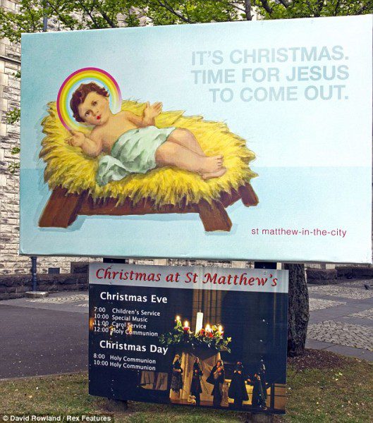 gay jesus billboard
