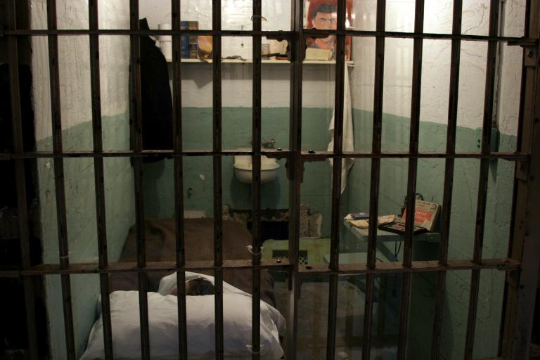 A prison cell is pictured inside Alcatra
