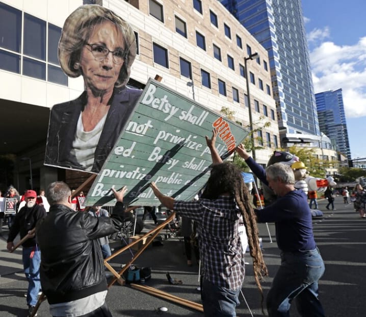 betsy devos funding education government privatization