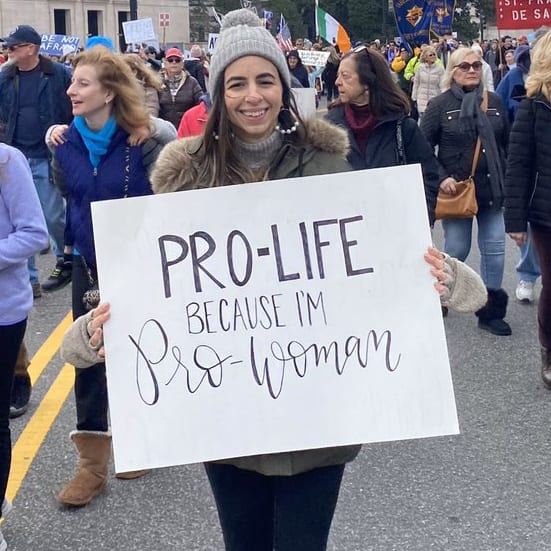 Pro-life because I'm pro-woman
