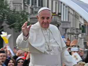 Pope Francis in Prato, Italy in 2015