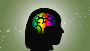 An autistic brain graphical illustration