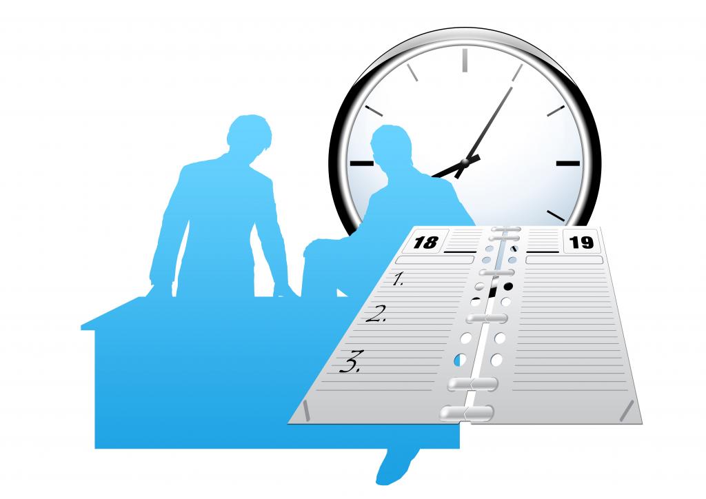 Clock and calendar for a meeting (CC0 pixabay)