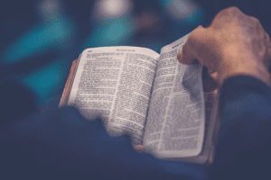 Man Reading a Bible