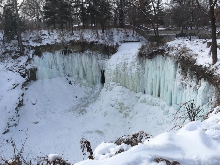 Minnehaha Falls In January, frozen and beautiful 
