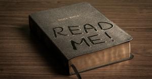 This Bible says "Read Me!"