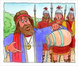David pours out the water that three brave soldiers risked their lives to get him.