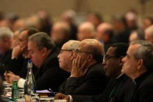 Bishops seated for one of the presentations at their recent annual meeting.