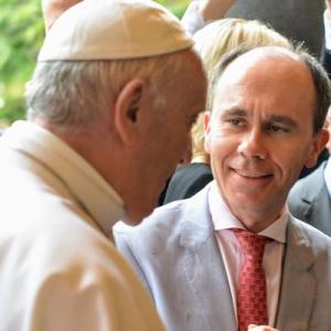 Dr. Anthony Annett with Pope Francis.